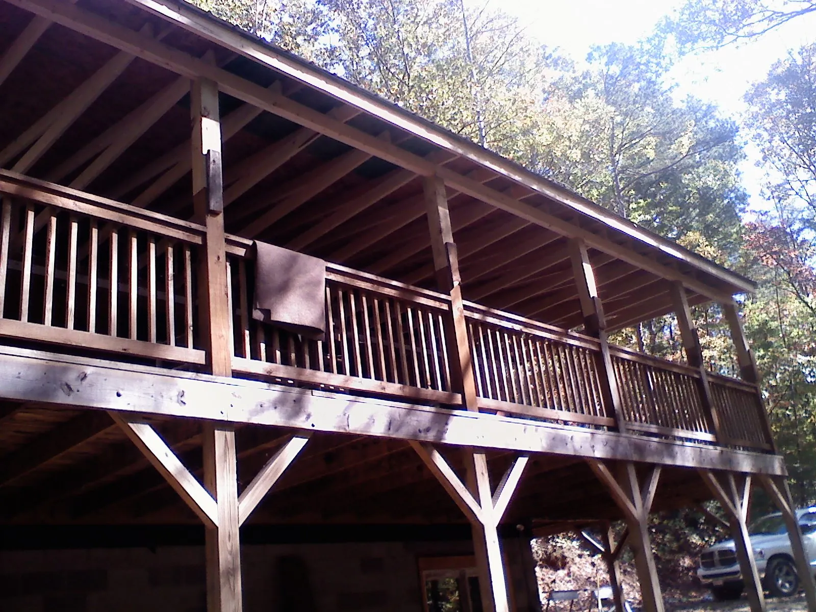 Timber framing under a new elevated porch and deck — Roof Leak Repair in Pauline by Roofing Brothers